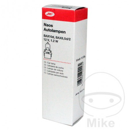 JMP Caja 10 lámparas bombilla 12V 1.2W B8.5D NAOS 159.01.14