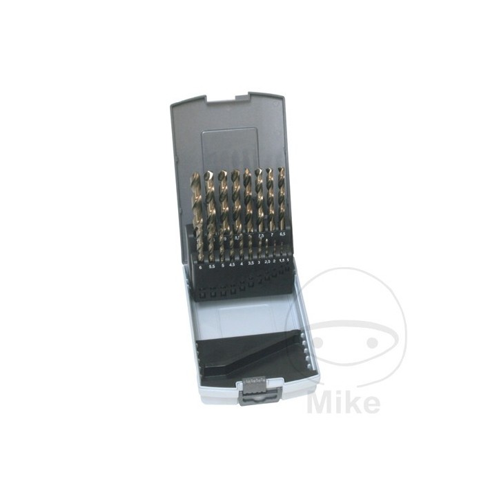 Set of 19 drill bits for metal HSS-CO Ø 1.0-10.0 MM 637.00.27