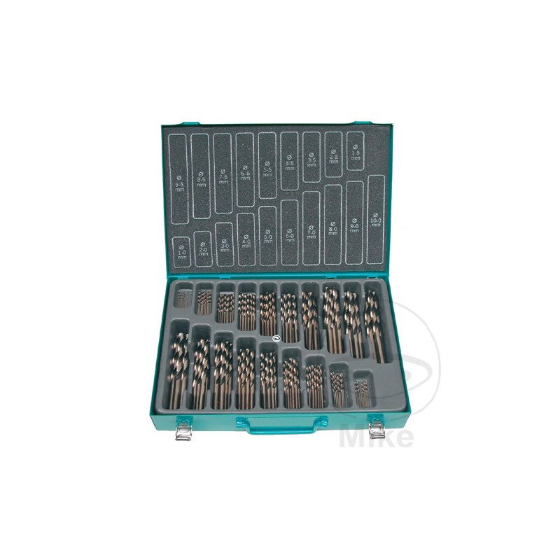 Set of 170 drill bits for metal HSS-CO 1.0-10.0 MM 637.06.39