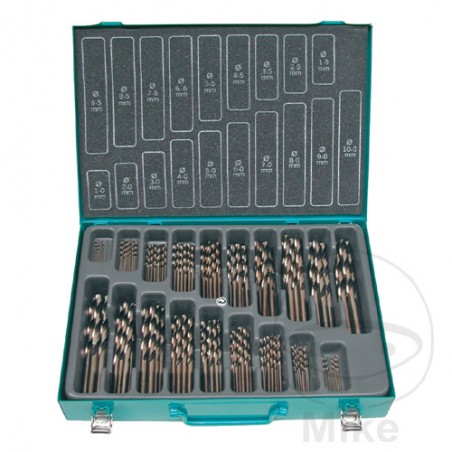 Set of 170 drill bits for metal HSS-CO 1.0-10.0 MM 637.06.39