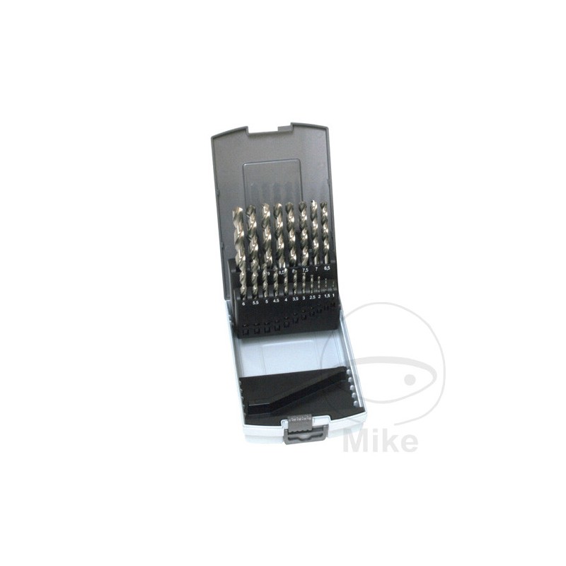 Set of 19 drill bits for metal HSS Ø 1.0-10.0 MM 637.18.76