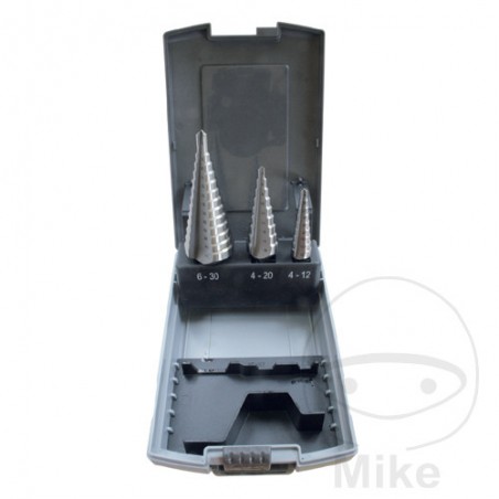 Juego 3 brocas para perforar HSS 4-12. 4-20. 4-30 MM 644.26.10