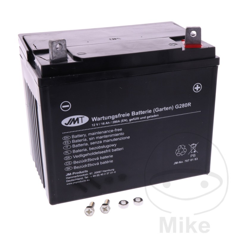 JMT Batería máquina de jardín sin mantenimiento G280R WET 707.01.83
