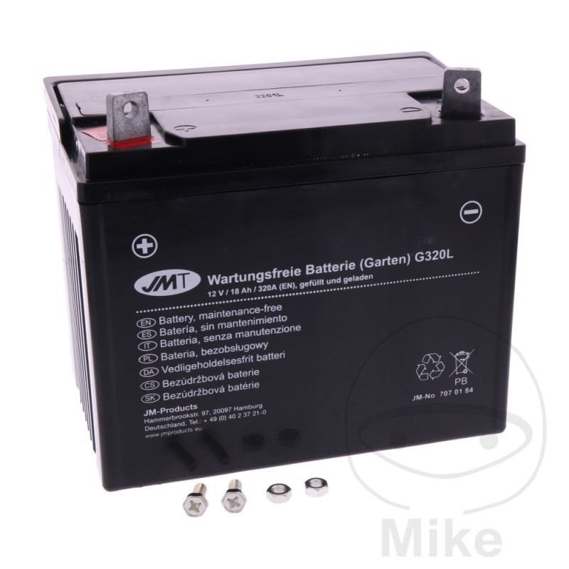 JMT Batería máquina de jardín sin mantenimiento G320L WET 707.01.84