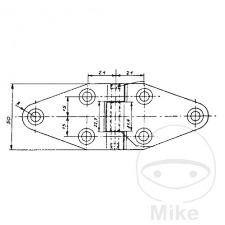 Bisagra universal galvanizada 70/70 MM 338.69.35