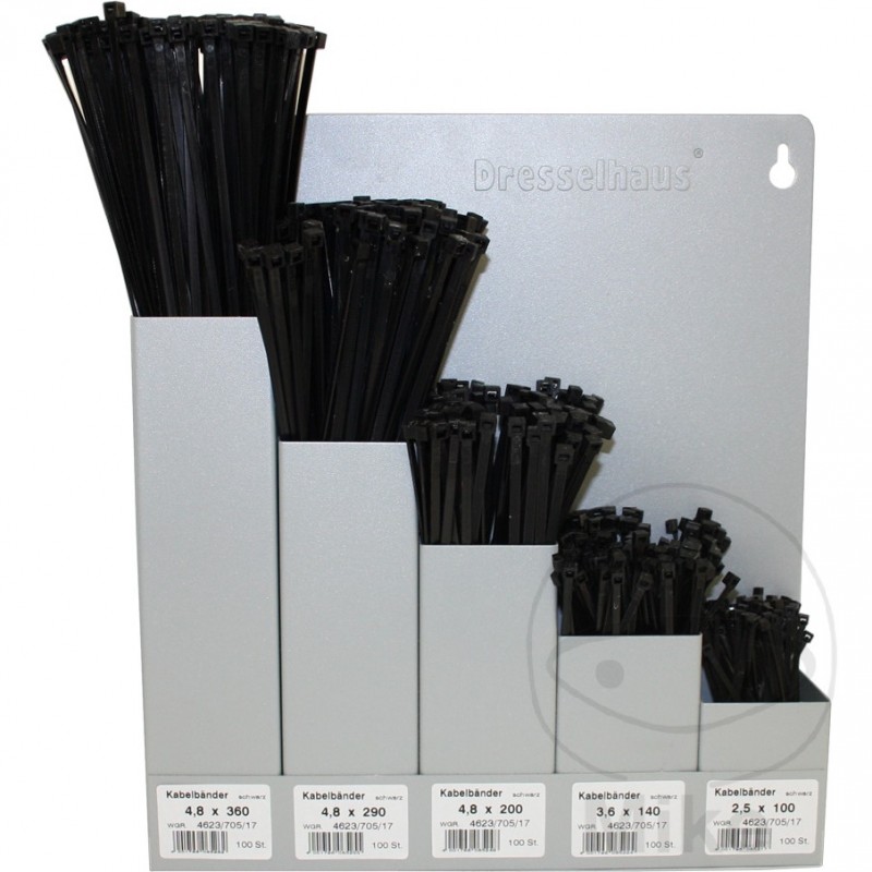 DRESSELHAUS Surtido 500 bridas con soporte de pared 158.73.44
