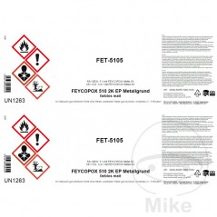 Set of 2 labels for paint containers 2K 998.01.29