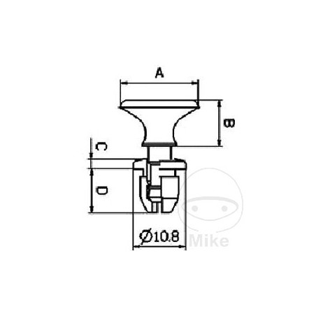 TOURMAX Pack 10 remaches plástico de fijación ALTN: 7750061 775.00.78