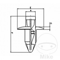 TOURMAX Pack 10 plastic fixing rivets 775.00.52