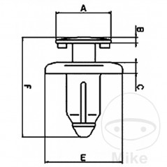 TOURMAX Pack 10 fixing rivets 775.02.84