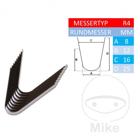 set van 20 snijmessen r 4