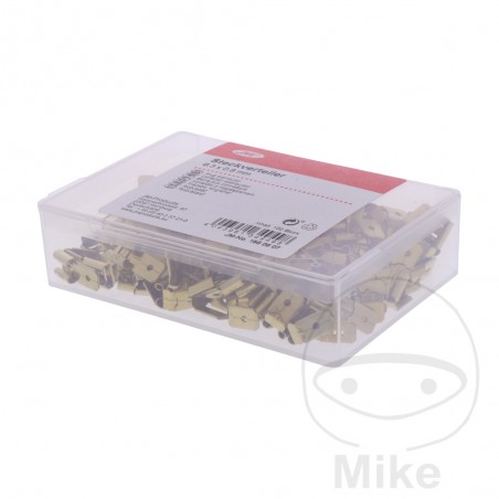 JMP Pack 100 conectores de enchufe plano 6.3 MM ALTN: 1580829 158.08.07