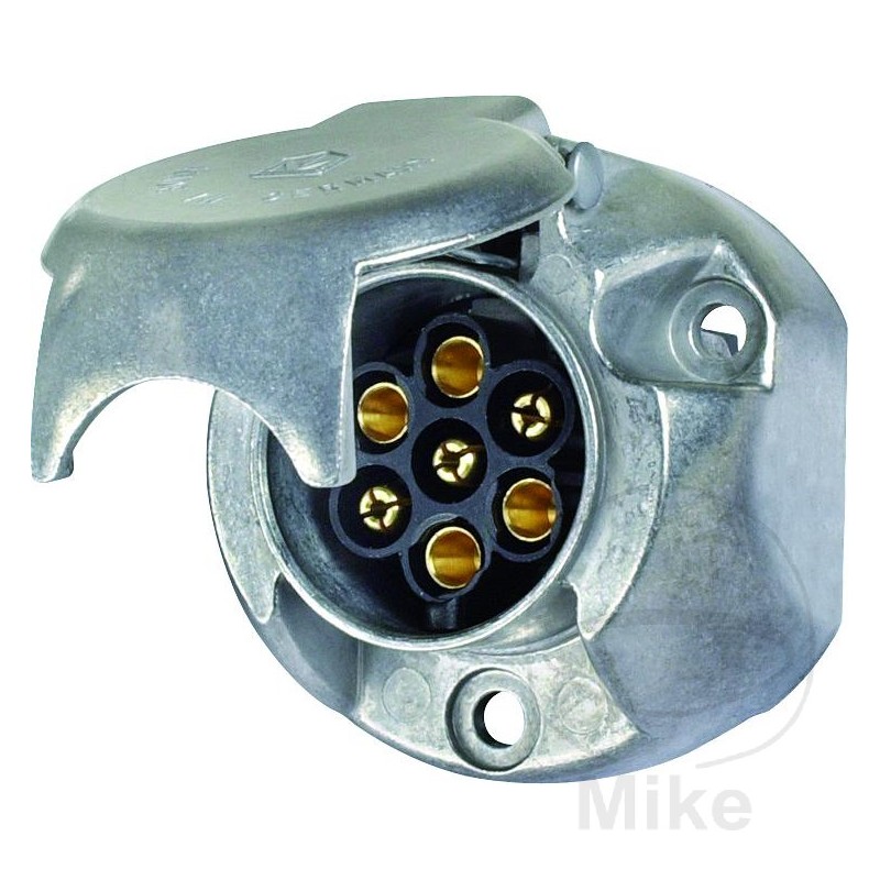 HERTH+BUSS Conector enchufe remolque 7 polos aluminio 12V 146.71.90