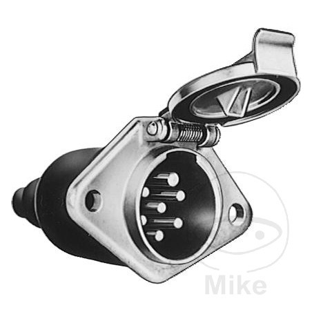 HERTH+BUSS Conector enchufe remolque 7 polos aluminio 24V 146.79.68