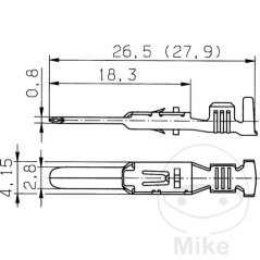 HERTH+BUSS Conector plano 1.0-2.5 2.8 MM 158.51.32