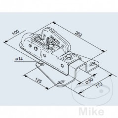 AL-KO Cabezal enganche de bola remolque 750 KG AK75V/A 50 MM 338.06.18