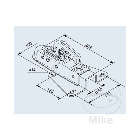 AL-KO Tow ball hitch head 750 KG AK75V/A 50 MM 338.06.18