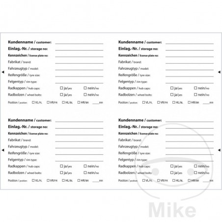 BLITZ Pack 100 labels for car identification 2980007 298.00.46