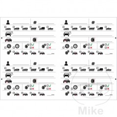 BLITZ Pack 100 labels for car identification 2980007 298.00.46