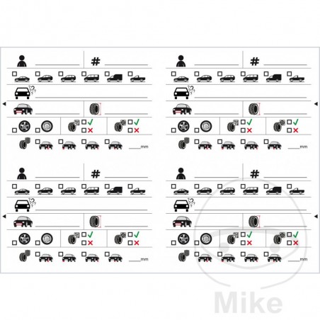 BLITZ Pack 100 labels for car identification 2980007 298.00.46