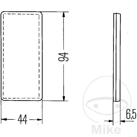 HELLA Self-adhesive square catadioptric reflector 182.09.50
