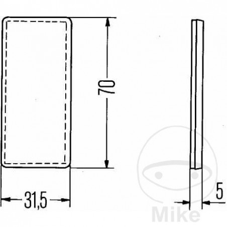 HELLA Self-adhesive square catadioptric reflector 182.12.63