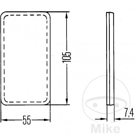 HELLA Self-adhesive square catadioptric reflector 182.12.97