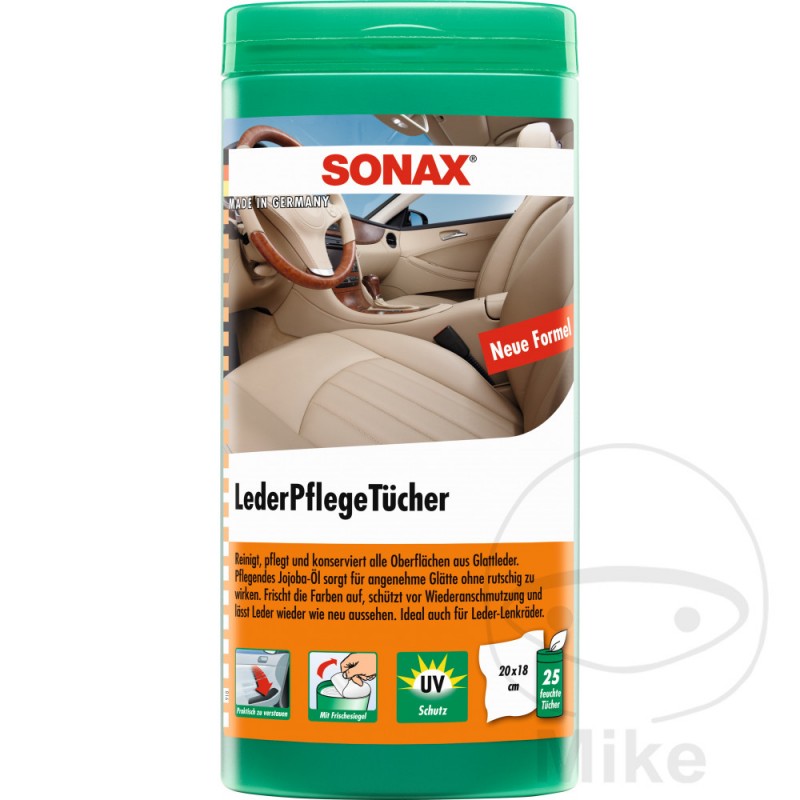 SONAX Box of 25 wipes for leather upholstery 556.78.47