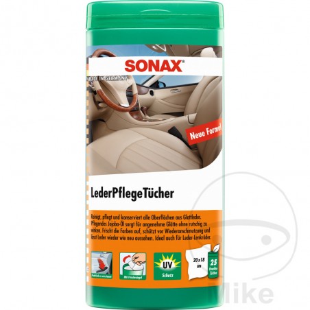 SONAX Caja 25 toallitas para tapicerías de cuero 556.78.47