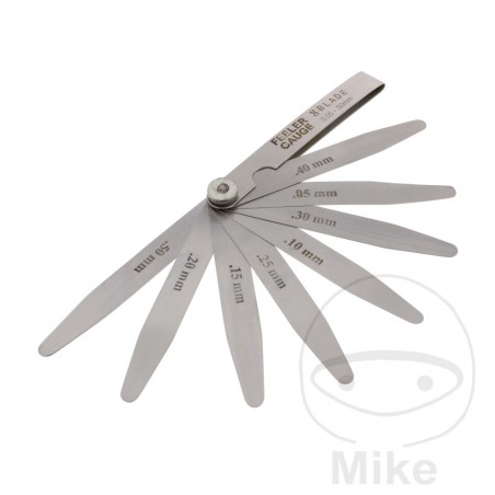Set of 8 thickness gauge blades 0.05-0.50 647.06.94