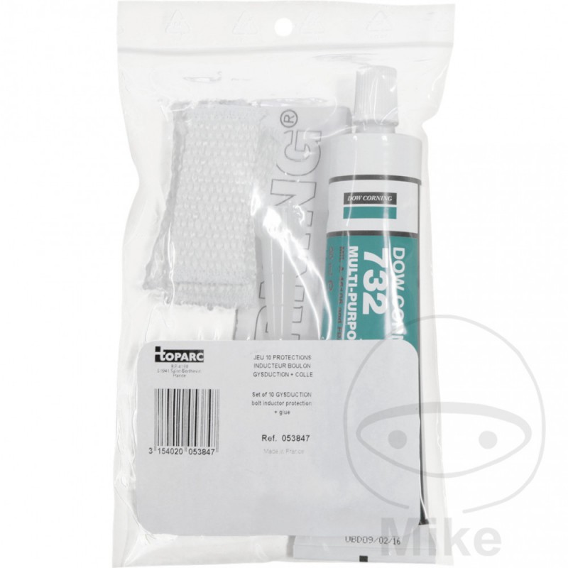 GYS Juego 10 protectores de inductor vidrio + pegamento 659.01.42