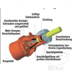 5-pole male plug connector CEE 400V 16A 1467836 146.78.28