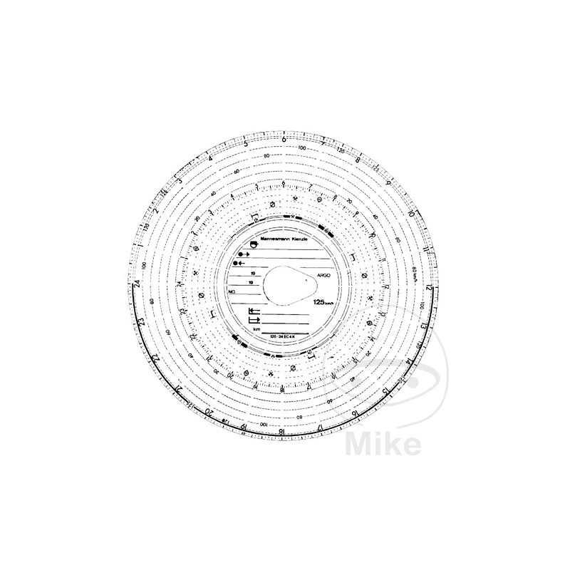 Pack 100 tachograph discs 180 KM/H 24B 254.09.61