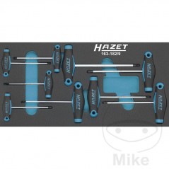 HAZET Juego 9 destornilladores mango en t 6-T 30 607.16.08