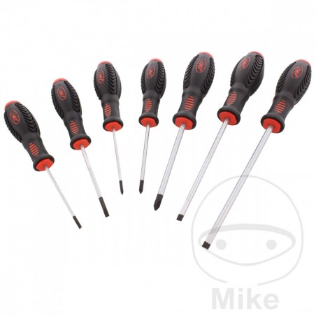 JMP Juego 7 destornilladores plano estándar 4 X 3 PH 632.01.45