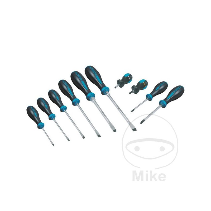 HAZET Set of 10 screwdrivers 7 XSCHL 3 XPH 632.36.22