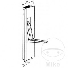 Aluminum Latch for Trailer Left Side Panel 300 MM 338.24.00