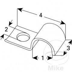 zinc plated cable clamp 12 MM 158.22.04