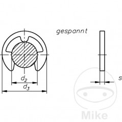 DRESSELHAUS Pack 100 washers for shafts BENZING 4.0 6799 485.20.18