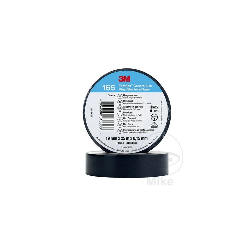 3M Cinta aislante de vinilo 165 19 MM X 25 M TEMFLEX 562.04.15