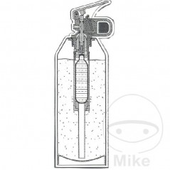 Extintor con soporte pared 2 KG 228.00.22