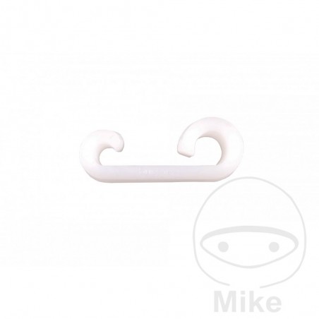 Plastic double hook for trailer tarpaulin 338.04.05