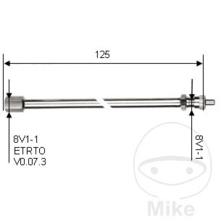 extensió de vàlvula recta 125 mm