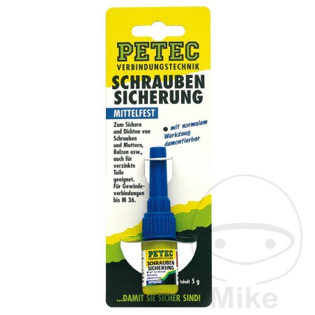 PETEC Medium strength screw fixing glue 5 GR ALTN: 5574215 557.90.08