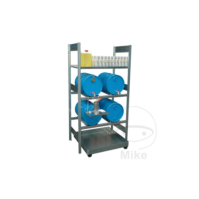 Estante con bandeja recogedora para bidones 4 X 60 L 650.01.41