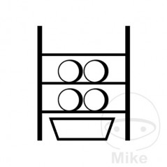 Estante con bandeja recogedora para bidones 4 X 60 L 650.01.41