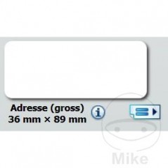 Pack 2 rollos etiquetas para impresora 36 X 89 DYMO LABEL 99012 998.02.06