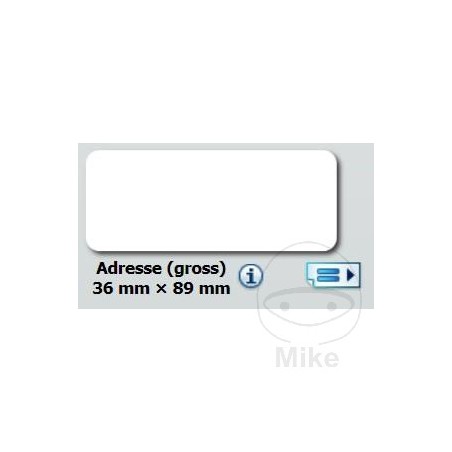 Pack 2 rollos etiquetas para impresora 36 X 89 DYMO LABEL 99012 998.02.06