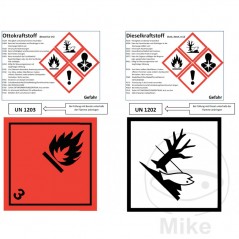Etiquetas adhesivas para la identificación de envases peligrosos GHS 1BOGENST 998.60.80