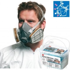 3M Kit media máscara para pintar estándar 6000 A2/P3 227.31.75VAR